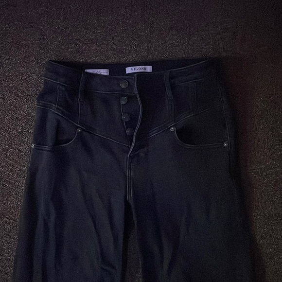 Vigoss High-Rise Wide Leg Black Jeans Size 27 - Picture 2 of 3